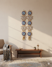 Load image into Gallery viewer, Beaded Lotus Evil Eye Toran - Pair
