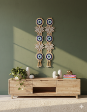 Load image into Gallery viewer, Beaded Lotus Evil Eye Toran - Pair
