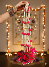 Load image into Gallery viewer, Lotus Pearl Hangings- Set of 2
