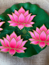 Load image into Gallery viewer, Handpainted Pichwai Lotus Cutouts with Haldi Kumkum
