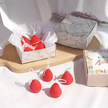 Load image into Gallery viewer, Strawberry Candles Set of 4
