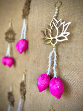 Load image into Gallery viewer, Gold Lotus Cutout Hangings - Set of 2
