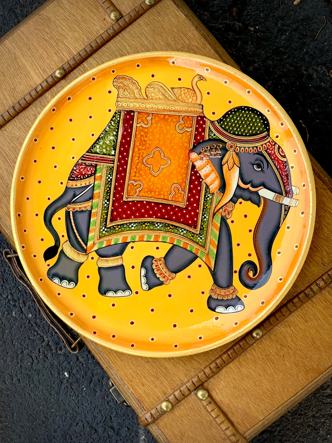 Pichwai Plates- Maharaja Elephant