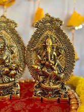 Load image into Gallery viewer, Brass Finish Laskhmi Ganesh- Medium
