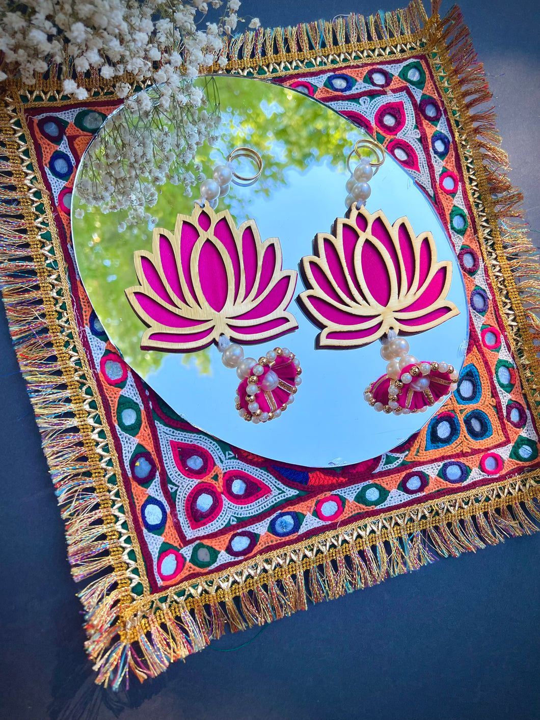 Lotus Jhumka Hangings Set of 8