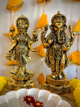 Load image into Gallery viewer, Brass Finish Lakshmi Ganesh- Large
