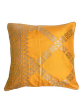 Load image into Gallery viewer, Yellow Banarasi Brocade Cushion Cover
