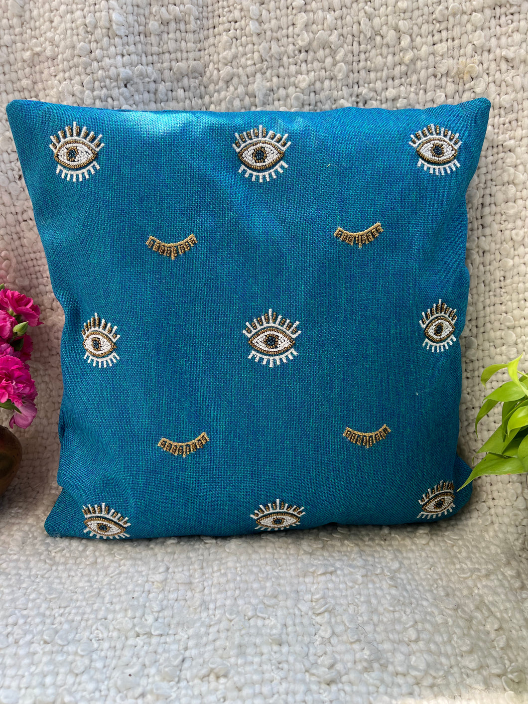 Evil Eye Hand Embroidered Cushions