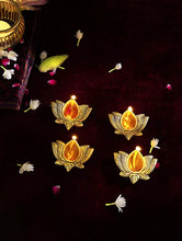 Load image into Gallery viewer, Brass Finish Lotus Diya
