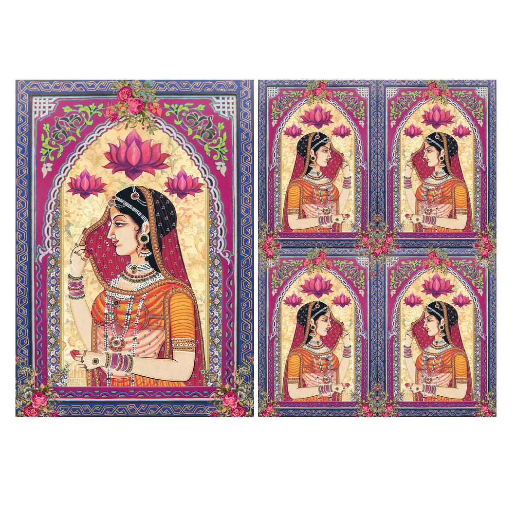 Jharokha Princess Decoupage Sheets- Set of 2