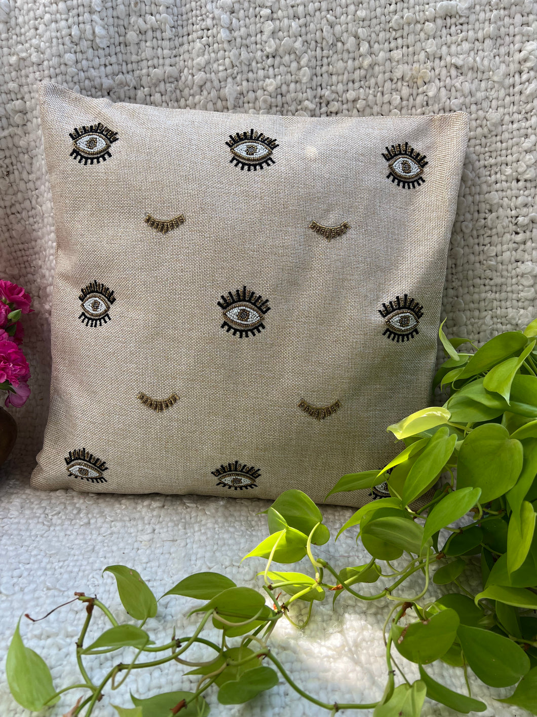 Evil Eye Hand Embroidered Cushions