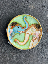 Load image into Gallery viewer, Pichwai Plates- Royal Elephant Pair
